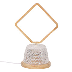 Sublimation Blank USB Night Light Photo Frames Blanks Bamboo Photo Frame Home Display for Creative Gift