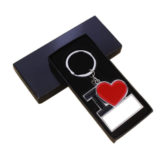 Sublimation Metal Keychain "I Love" Heart Shape Printable Keyring Heart Love Heat Transfer Press Blank Key Chains
