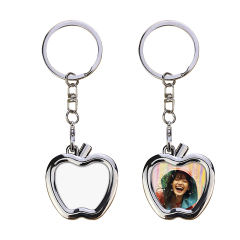 Sublimation Blank Metal Keychain Photo Frame Keychains DIY Custom Design Printable Keyring 6 Shapes Available