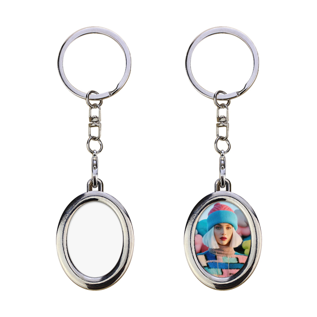 Sublimation Blank Metal Keychain Photo Frame Keychains DIY Custom Design Printable Keyring 6 Shapes Available