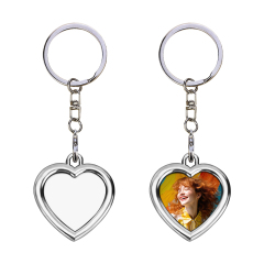 Sublimation Blank Metal Keychain Photo Frame Keychains DIY Custom Design Printable Keyring 6 Shapes Available