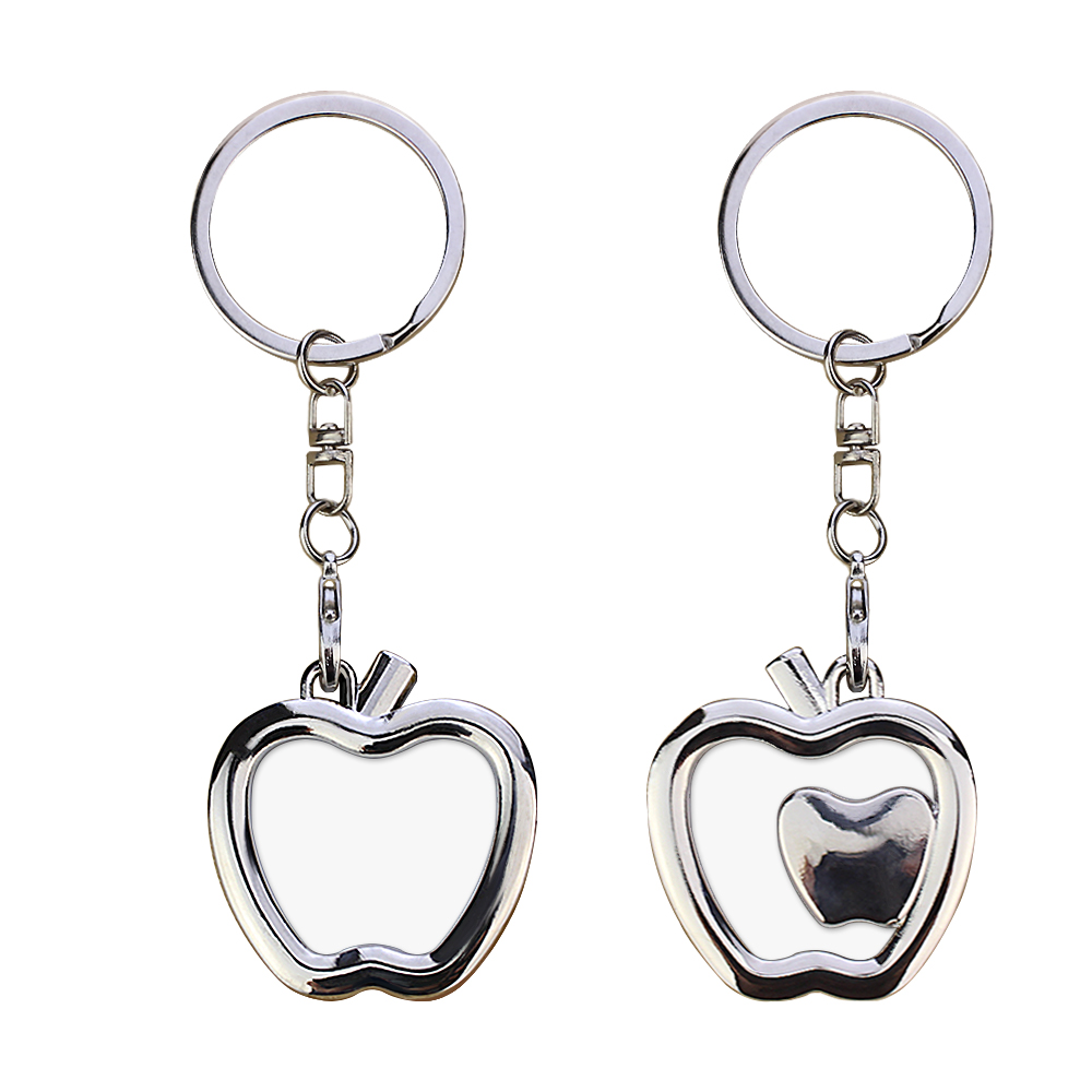 Sublimation Blank Metal Keychain Photo Frame Keychains DIY Custom Design Printable Keyring 6 Shapes Available