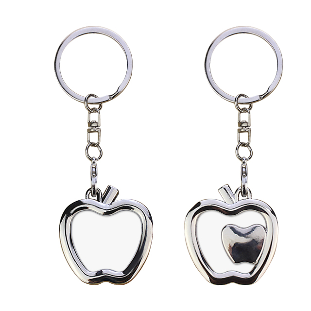 Sublimation Blank Metal Keychain Photo Frame Keychains DIY Custom Design Printable Keyring 6 Shapes Available