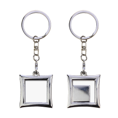 Sublimation Blank Metal Keychain Photo Frame Keychains DIY Custom Design Printable Keyring 6 Shapes Available