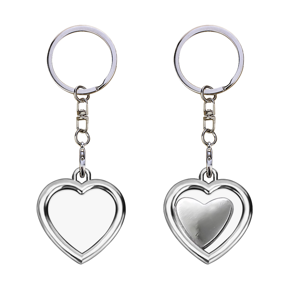 Sublimation Blank Metal Keychain Photo Frame Keychains DIY Custom Design Printable Keyring 6 Shapes Available