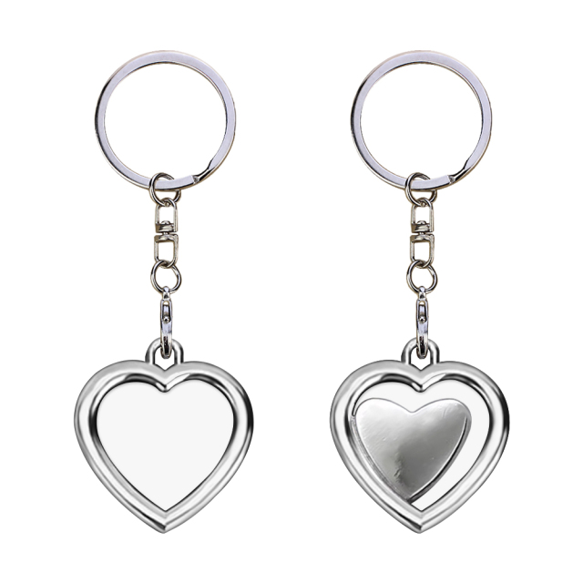 Sublimation Blank Metal Keychain Photo Frame Keychains DIY Custom Design Printable Keyring 6 Shapes Available