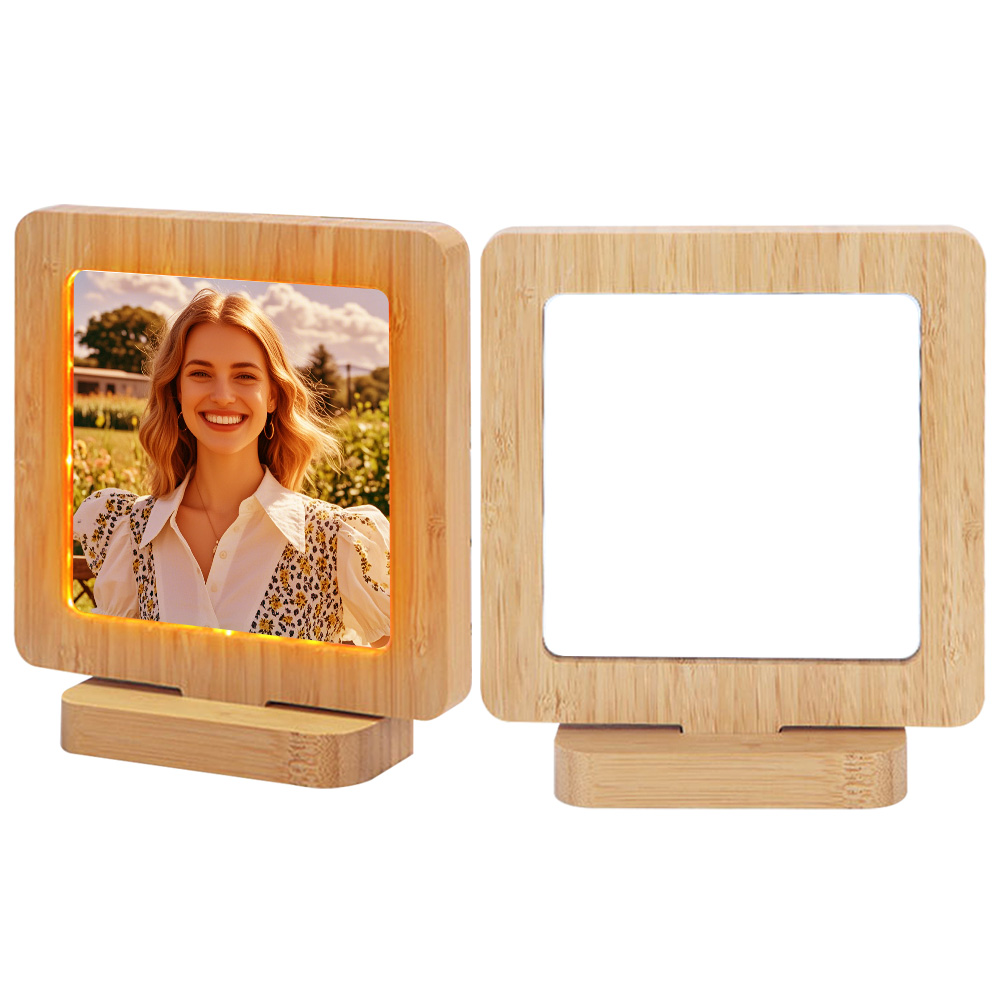 Sublimation Blank Bamboo Photo Frame Custom Mirror Aluminium Painting Blanks Aluminum Photo Frame