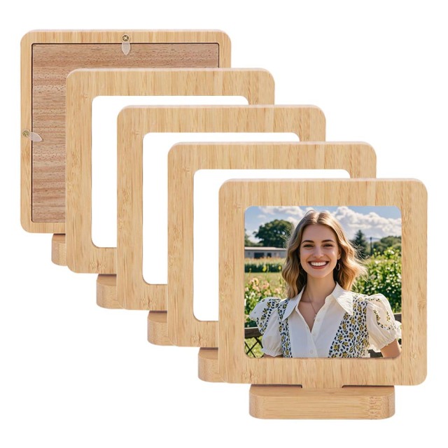 Sublimation Blank Bamboo Photo Frame Custom Mirror Aluminium Painting Blanks Aluminum Photo Frame