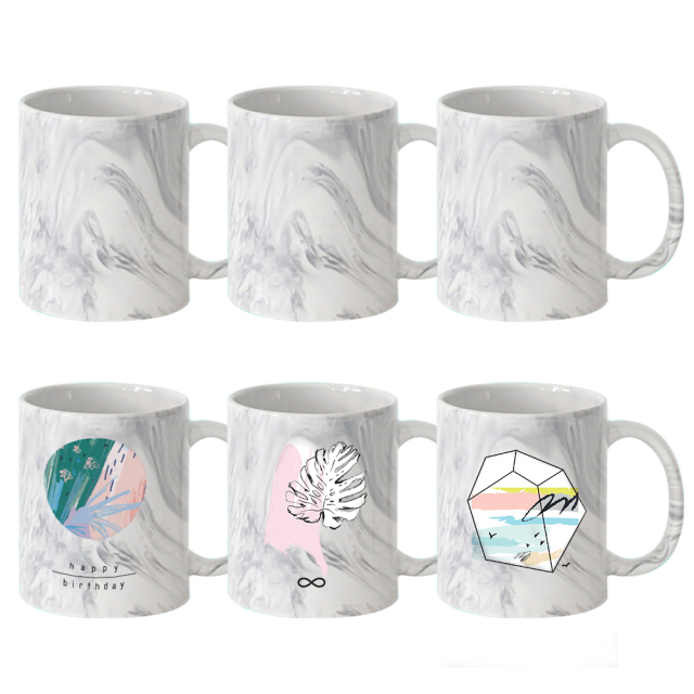 Sublimation 11oz Mug Heat Transfer Ceramic Texture Mugs - Unique Design, Durable & Dishwasher Safe