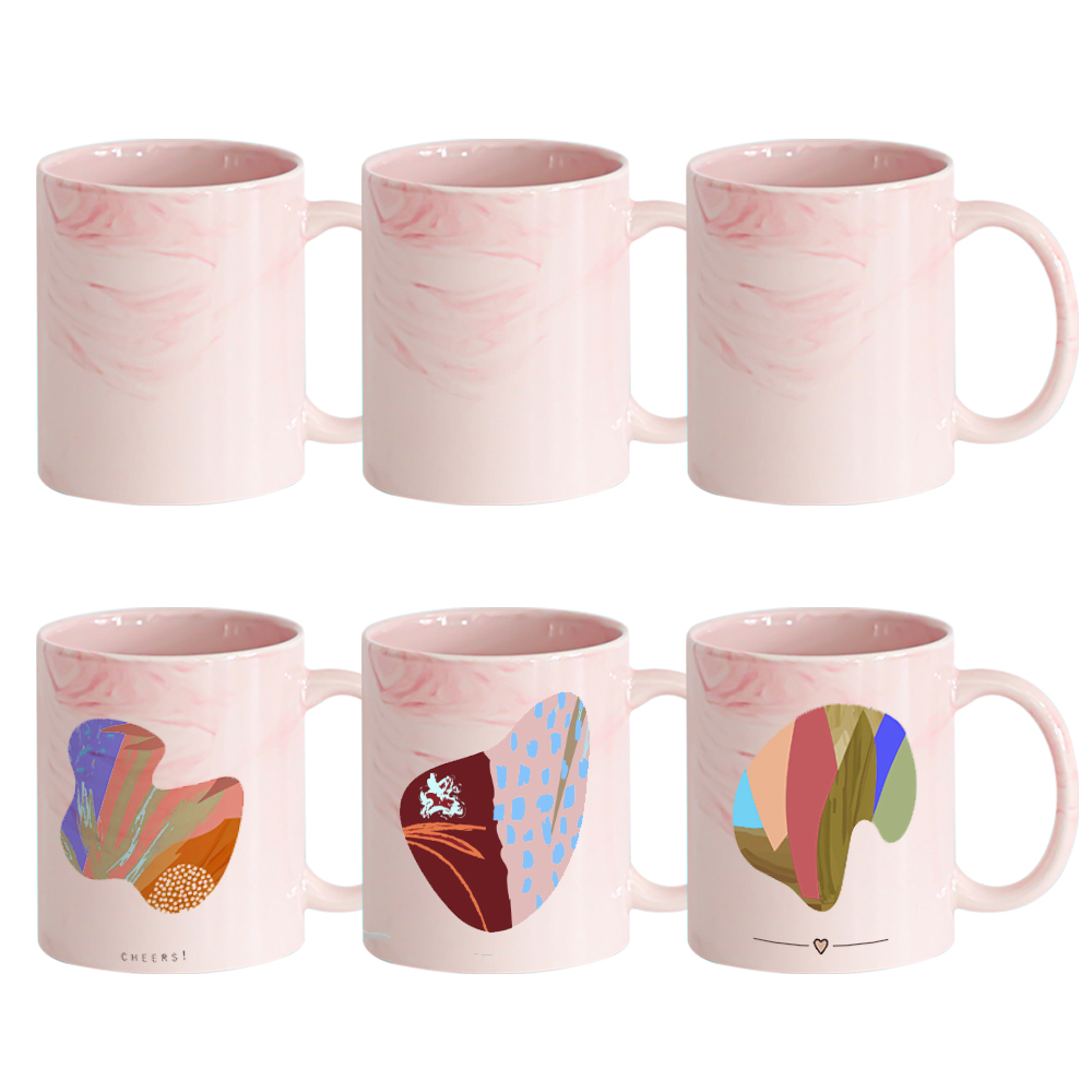 Sublimation 11oz Mug Heat Transfer Ceramic Texture Mugs - Unique Design, Durable & Dishwasher Safe