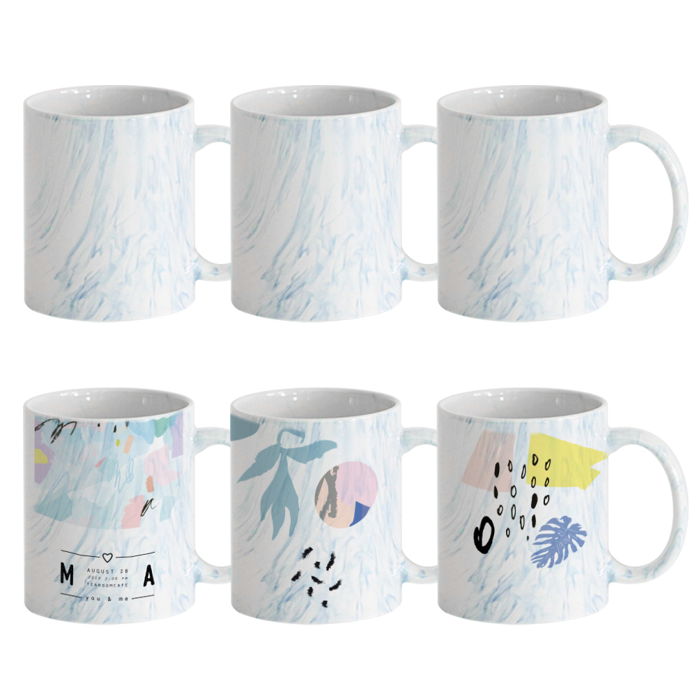 Sublimation 11oz Mug Heat Transfer Ceramic Texture Mugs - Unique Design, Durable & Dishwasher Safe