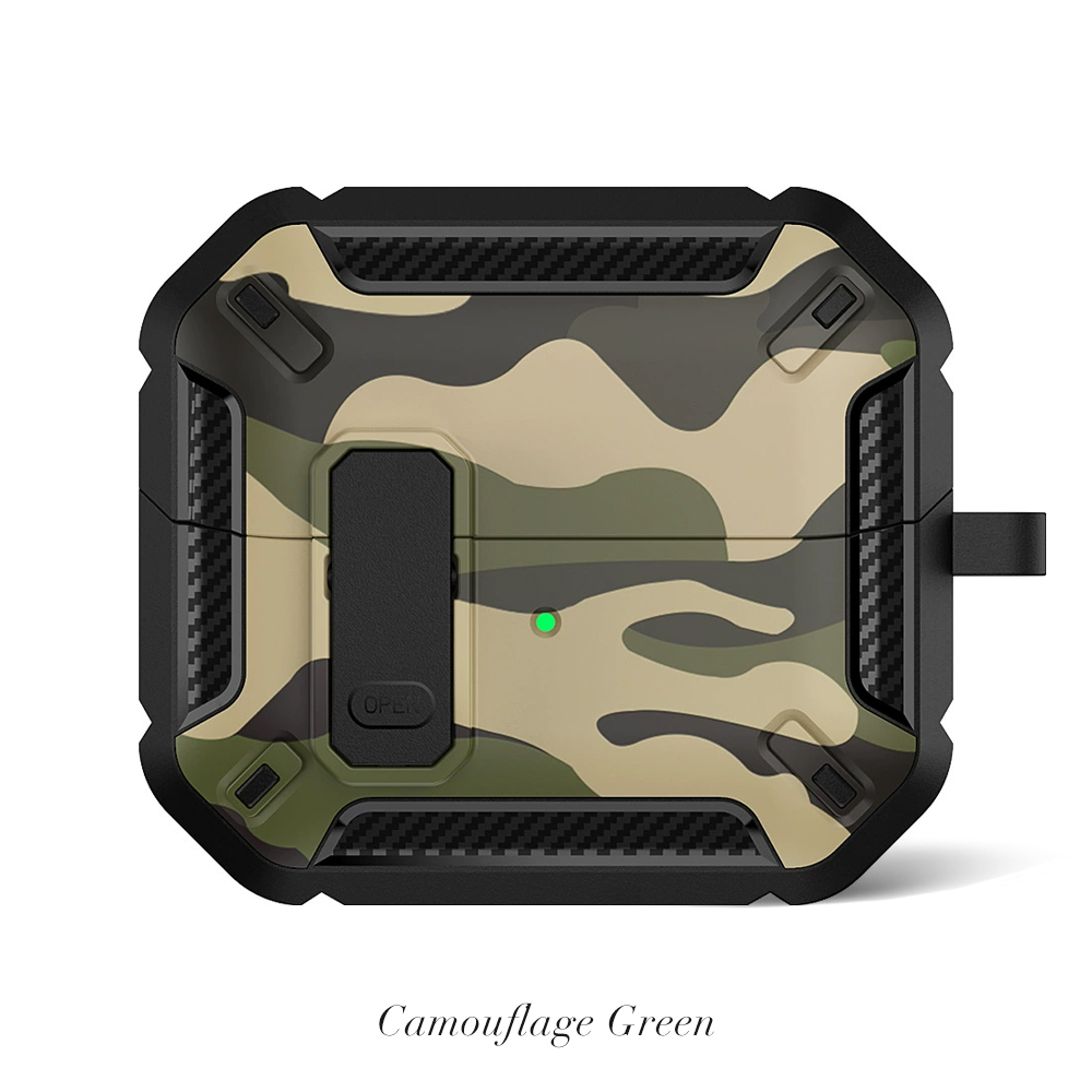 Camouflage TPU Earphone Case for Samsung Buds3/Buds3 Pro Durable TPU Protective Cover Shockproof Case