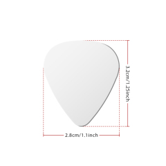 Sublimation Aluminum Guitar Picks Heat Transfer Guitar Pick Guitar Accessories for Printing