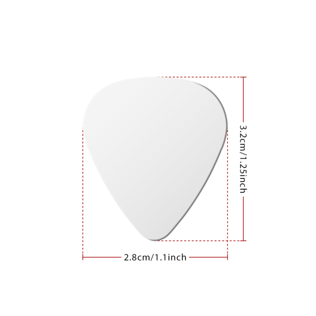 Sublimation Aluminum Guitar Picks Heat Transfer Guitar Pick Guitar Accessories for Printing