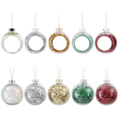 Sublimation Blank Christmas Balls for DIY Decoration High-Quality Customizable Christmas Ornaments Tree Ornament