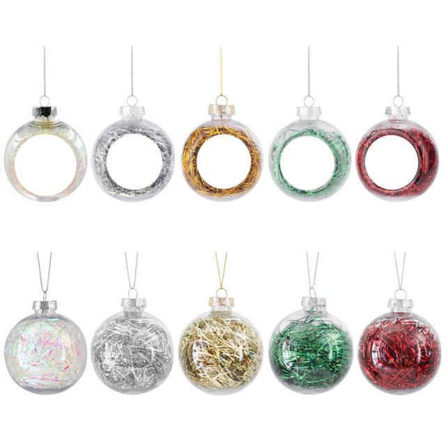 Sublimation Blank Christmas Balls for DIY Decoration High-Quality Customizable Christmas Ornaments Tree Ornament