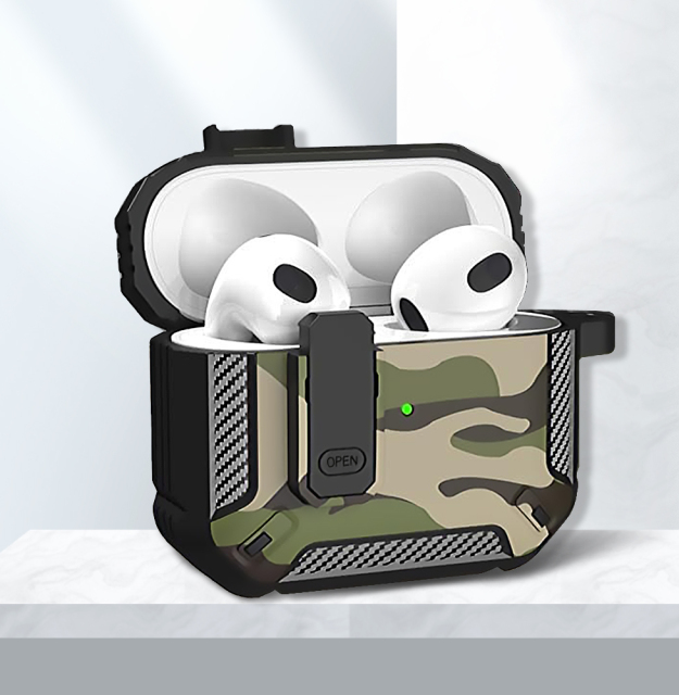 Camouflage TPU AirPods Case for AirPods Pro/1/2/3/4 Durable TPU AirPods Cover Shockproof AirPods Case