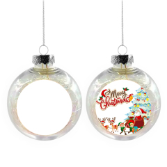 Sublimation Blank Christmas Balls for DIY Decoration High-Quality Customizable Christmas Ornaments Tree Ornament