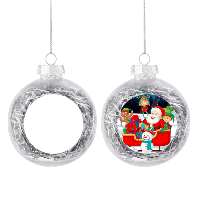 Sublimation Blank Christmas Balls for DIY Decoration High-Quality Customizable Christmas Ornaments Tree Ornament
