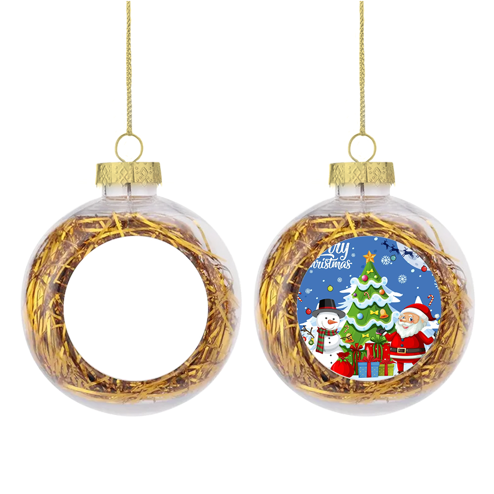Sublimation Blank Christmas Balls for DIY Decoration High-Quality Customizable Christmas Ornaments Tree Ornament