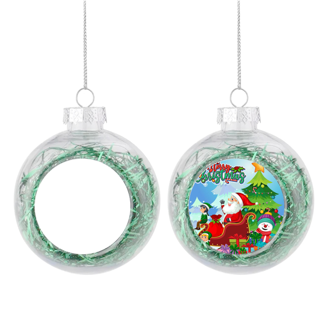 Sublimation Blank Christmas Balls for DIY Decoration High-Quality Customizable Christmas Ornaments Tree Ornament