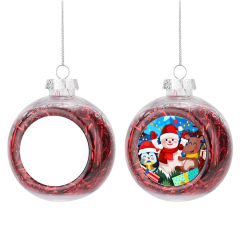 Sublimation Blank Christmas Balls for DIY Decoration High-Quality Customizable Christmas Ornaments Tree Ornament