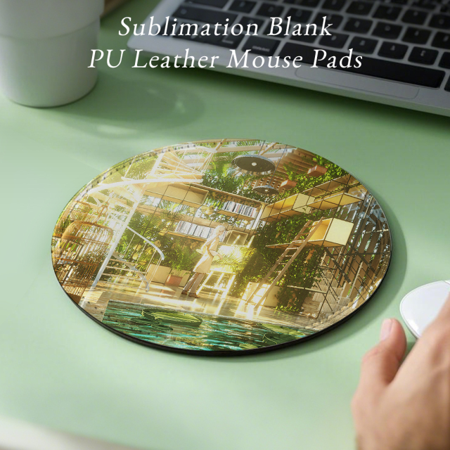 PU Leather Mouse Pad Sublimation Blank Mouse Mat-Square