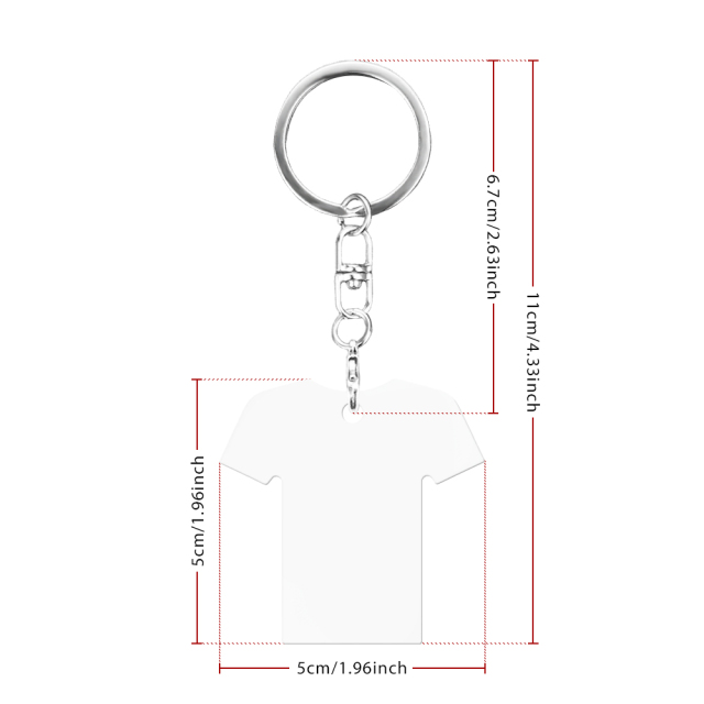 Sublimation Aluminium Double Sided Print Keyring Custom Sublimation Aluminum Keychain