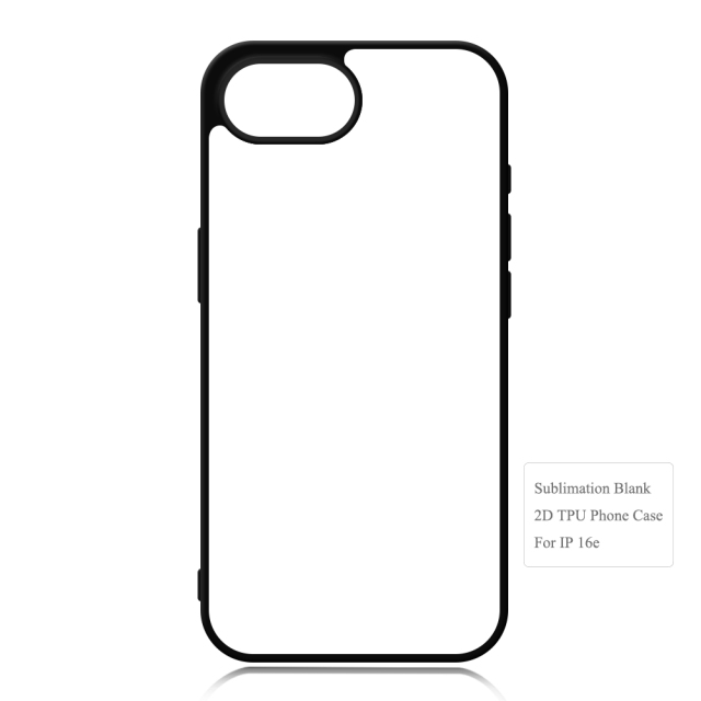 New Arrival Sublimation 2D TPU Phone Case for iPhone 16E DIY Shell With Aluminum Sheet