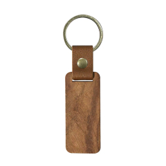 Laser Engraving Solid Beech Wood Keyring DIY Keychain Personalized Wood Keychains