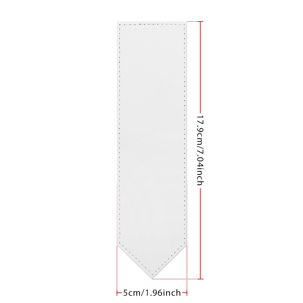 Sublimation PU Leather Bookmark School Supply Single-side Printable Heat Transfer Bookmarks