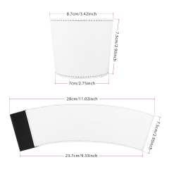 Sublimation PU Leather Coffee Cup Protector Coffee Cup Sleeve - Durable & Stylish Heat Transfer Ready for Customization