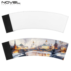 Sublimation PU Leather Coffee Cup Protector Coffee Cup Sleeve - Durable & Stylish Heat Transfer Ready for Customization