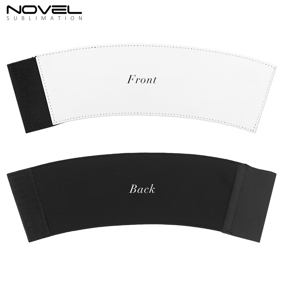 Sublimation PU Leather Coffee Cup Protector Coffee Cup Sleeve - Durable & Stylish Heat Transfer Ready for Customization