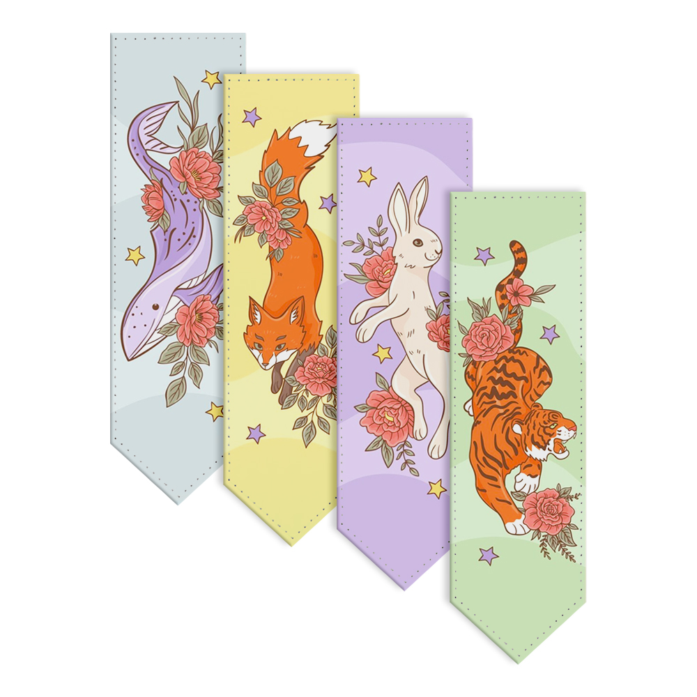 Sublimation PU Leather Bookmark School Supply Single-side Printable Heat Transfer Bookmarks
