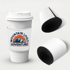 Sublimation PU Leather Coffee Cup Protector Coffee Cup Sleeve - Durable & Stylish Heat Transfer Ready for Customization