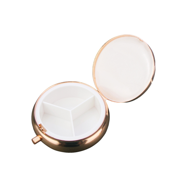 Sublimation 3 Grids Pill Box Custom Heat Transfer Metal Pill Box - Personalized Medication Organizer for Bulk Orders & Promotional Gifts