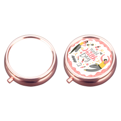 Sublimation 3 Grids Pill Box Custom Heat Transfer Metal Pill Box - Personalized Medication Organizer for Bulk Orders & Promotional Gifts