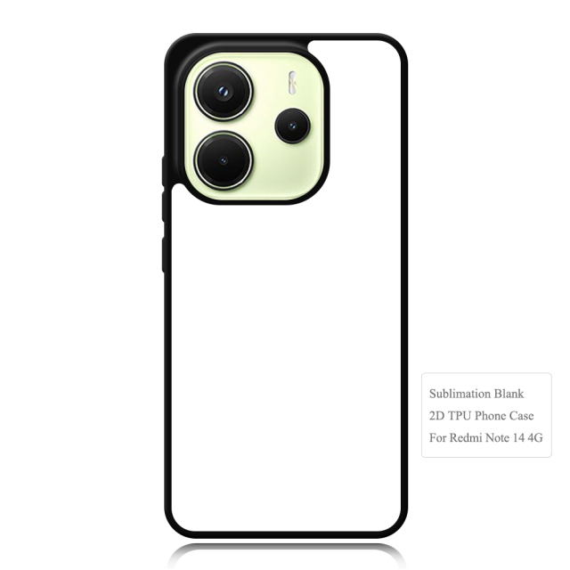 Sublimation Blank 2D TPU Phone Case for Redmi Note 13R PRO,Note 14 4G EU DIY Shell With Aluminum Sheet