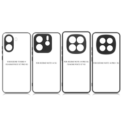 Sublimation Phone Cases for Redmi Note 12 5G,Note 13,Note 14 5G Heat Transfer 2D TPU Phone Back Cover With Aluminum Sheet For DIY Customization