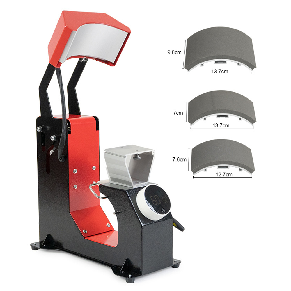3in1 Automatic Heat Press Cap Machine - Multiple Cap Base Sizes (9cm/7cm/7.2cm) for Sublimation Heat Transfer Printing