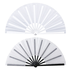 Double-Sided Sublimation Plastic & Polyester Folding Fans - Full-Color Custom Printing for Events & Promotions