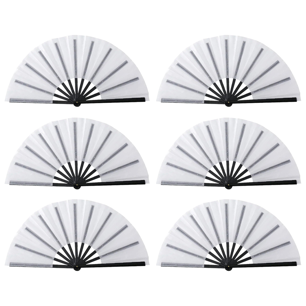 Double-Sided Sublimation Plastic & Polyester Folding Fans - Full-Color Custom Printing for Events & Promotions