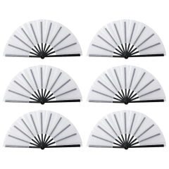 Double-Sided Sublimation Plastic & Polyester Folding Fans - Full-Color Custom Printing for Events & Promotions