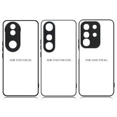 For Vivo V50,V40 Lite 5G,V30E 5G,Vivo Y18 4G,Y38 5G,Y29 4G,Y200I 5G DIY Logo Sublimation Blank 2D TPU Phone Case With Aluminum Insert