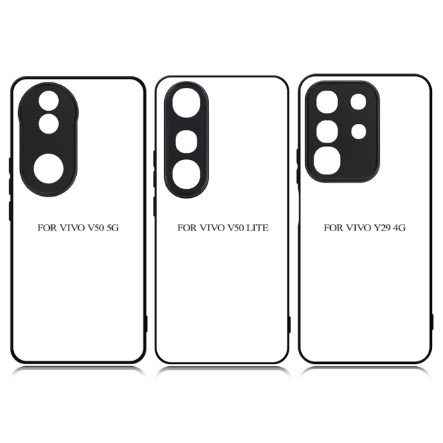 For Vivo V50,V40 Lite 5G,V30E 5G,Vivo Y18 4G,Y38 5G,Y29 4G,Y200I 5G DIY Logo Sublimation Blank 2D TPU Phone Case With Aluminum Insert