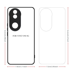For Vivo V50,V40 Lite 5G,V30E 5G,Vivo Y18 4G,Y38 5G,Y29 4G,Y200I 5G DIY Logo Sublimation Blank 2D TPU Phone Case With Aluminum Insert