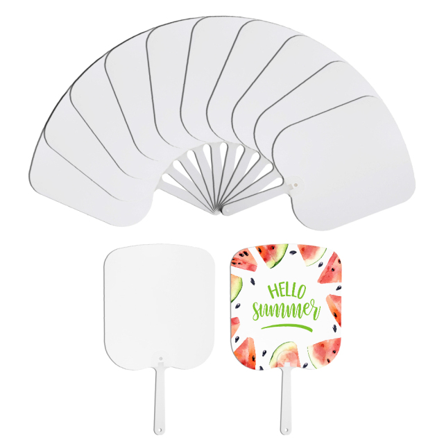 Sublimation PET Hand Fans Double-Sided Printable Blank Handheld Fans DIY Craft Fan for Home,Promotions, Advertising