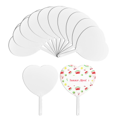 Sublimation PET Hand Fans Double-Sided Printable Blank Handheld Fans DIY Craft Fan for Home,Promotions, Advertising