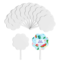 Sublimation PET Hand Fans Double-Sided Printable Blank Handheld Fans DIY Craft Fan for Home,Promotions, Advertising
